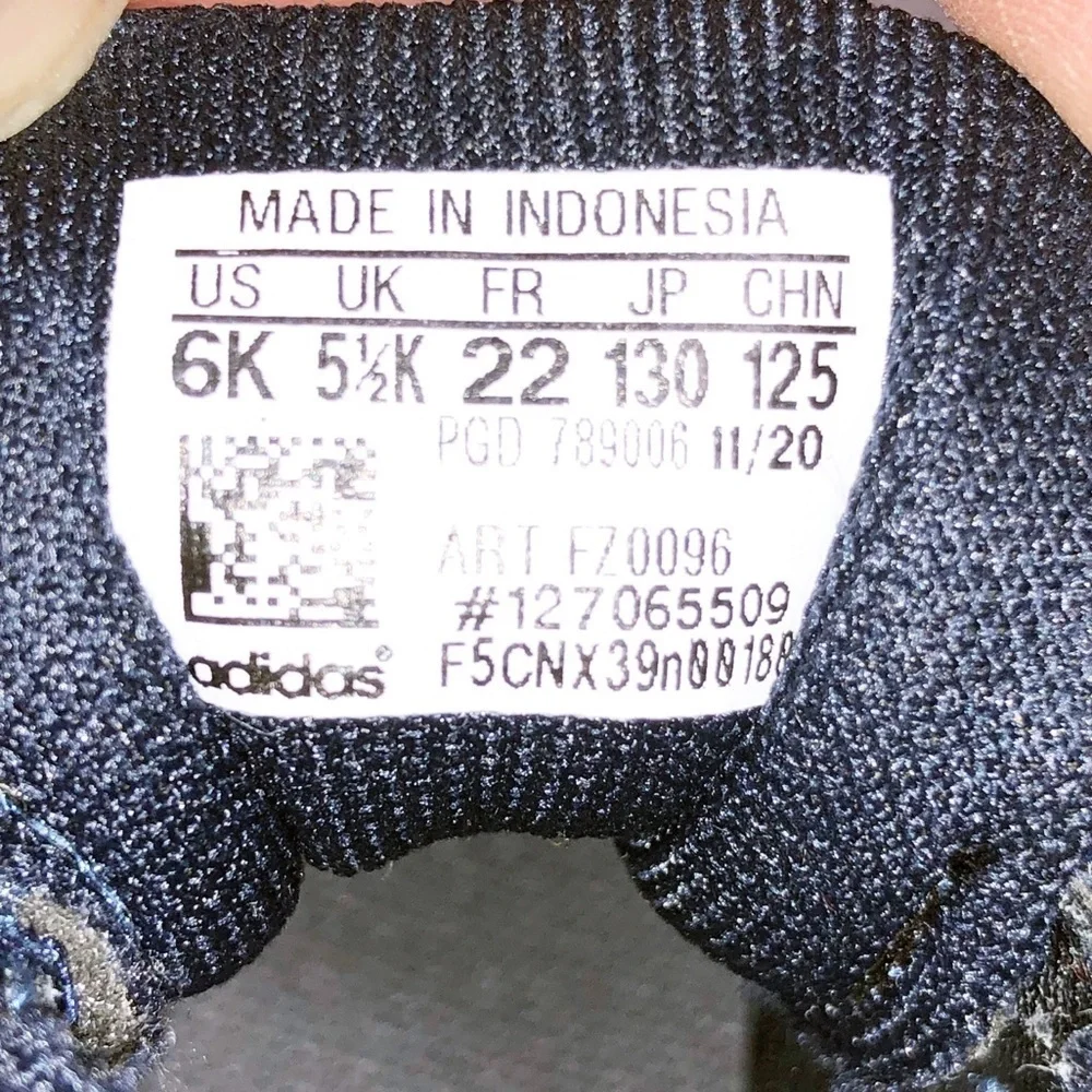 Adidas Kids Navy Blue Sneakers Size 6K